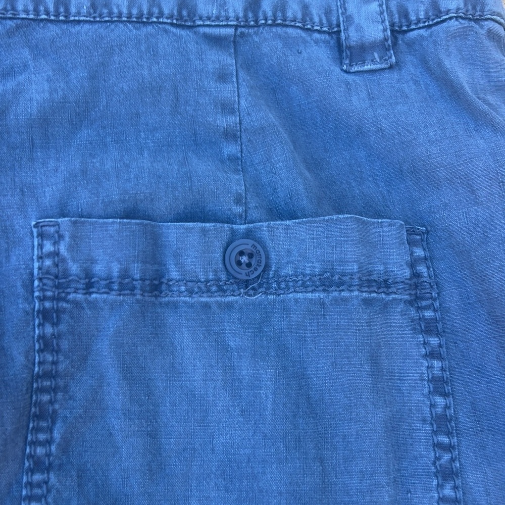 MARRAKECH Anthropologie Women's Blue Linen Blend Trouser Pants Size 28 / M - Picture 7 of 9